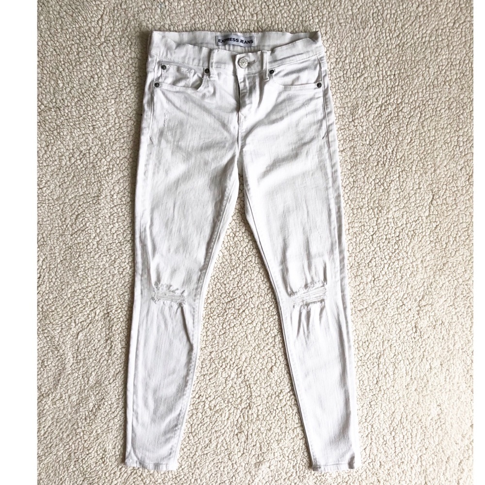 Mid Rise Ripped Jean Leggings - Picture 6 of 7